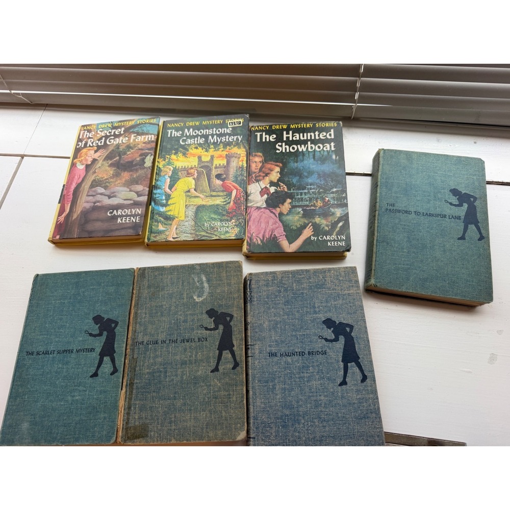 Vintage Nancy Drew Mystery Stories Lot of 7 Books Carolyn Keene Grosset Dunlap